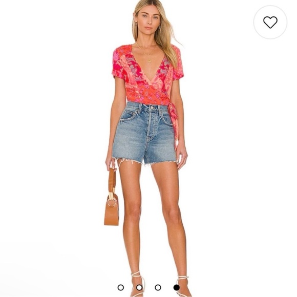 NWT free people paisley wrap crop Size:XS BUT WILL FIT SMALL pit to pit 18” - Picture 2 of 8